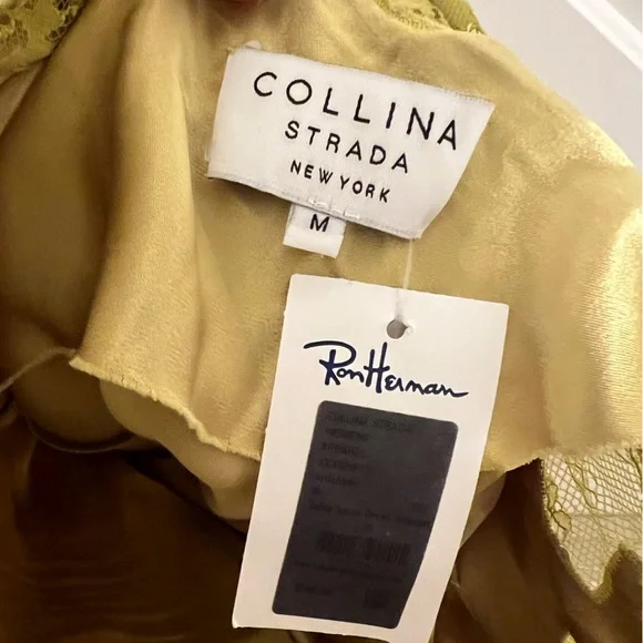 Collina Strada Green Ammi Midi Dress Size M NWT Never Worn - Picture 6 of 7